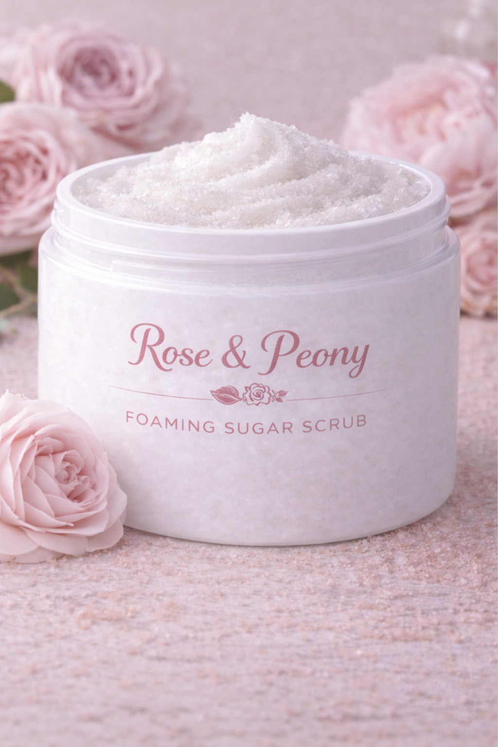 Rose & Peony Foaming Sugar Scrub