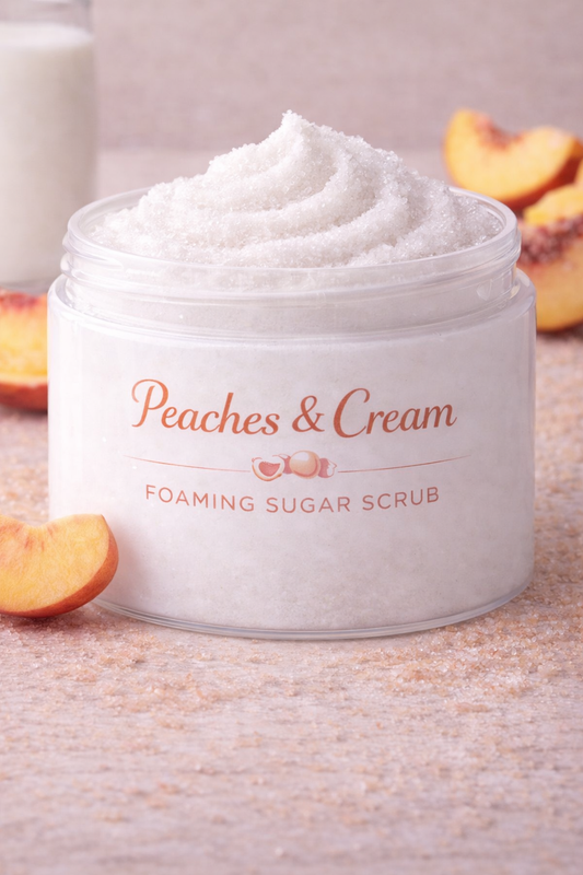 Peaches and Cream Foaming Sugar Scrub