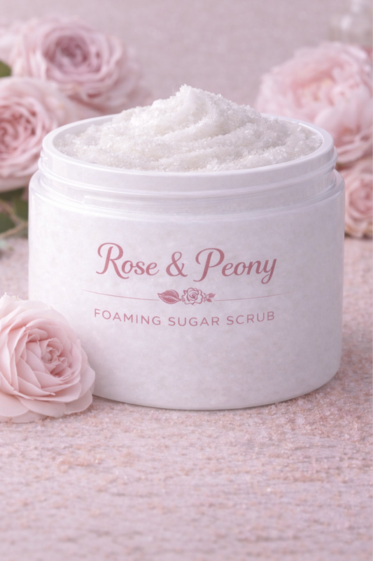 Rose & Peony Foaming Sugar Scrub